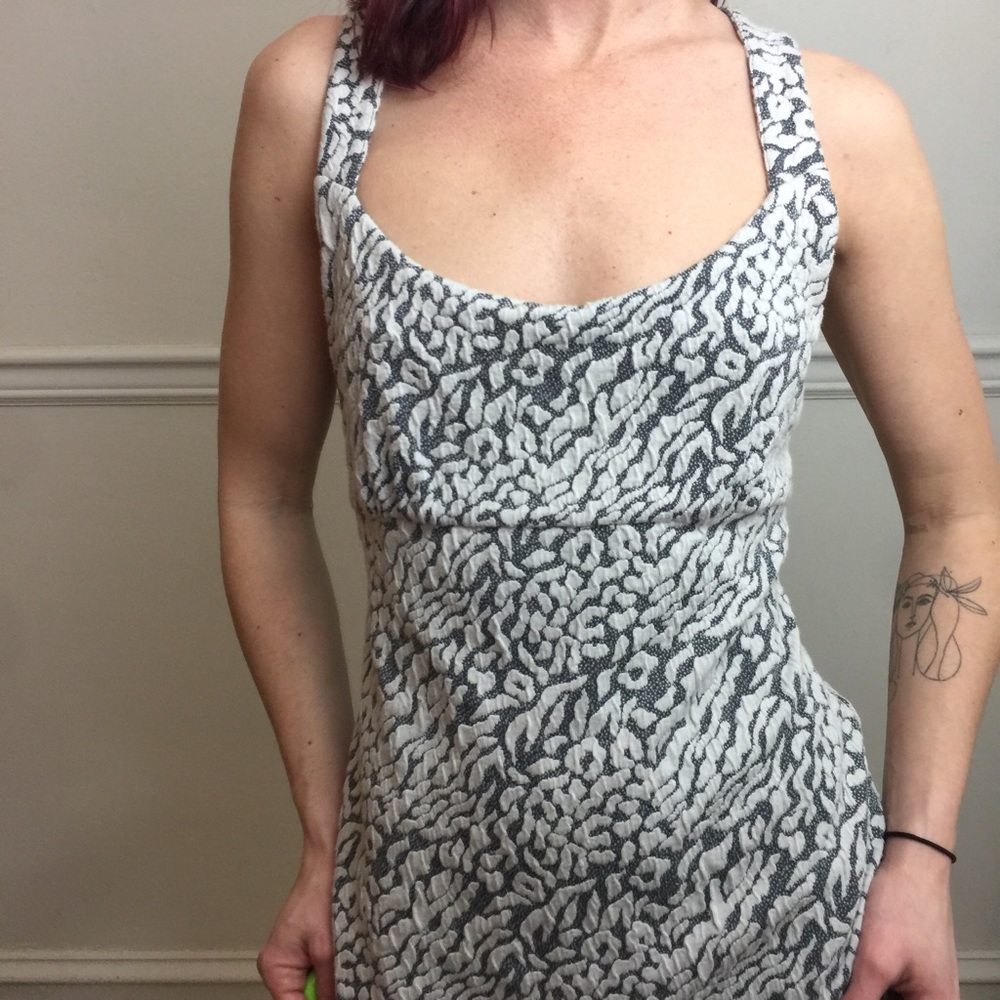 Free People Leopard Print Mini Stretch Cute Dress - Picture 5 of 8